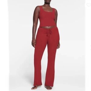 SKIMS Red Flare Pants